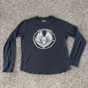 Lucky Brand Dark Gray Long Sleeve Tee